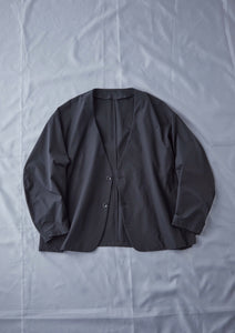 【予約商品 8/15(木)19:00-発売】CLEAN TECH TWILL COLLARLESS JACKET BLACK