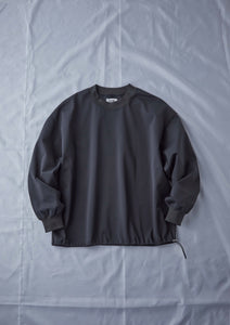 【予約商品 8/8(木)19:00-発売】HEAVY PONTE MOCK NECK LONG T-SHIRT BLACK