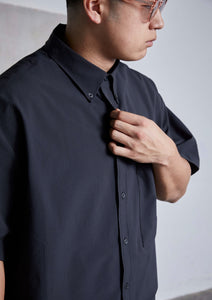 【数量限定･予約商品 2/20(木)19:00-発売】SEER SUCKER S/S SHIRT BLACK