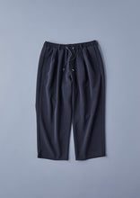 画像をギャラリービューアに読み込む, STRETCH DOUBLE CLOTH WIDE PANTS BLACK
