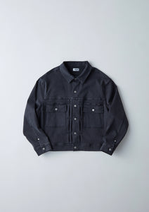 【数量限定･予約商品 8/21(木)19:00-発売】STRETCH RELAX DENIM JACKET WASHED BLACK
