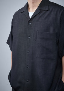 【数量限定･予約商品 4/17(木)19:00-発売】LINEN LIKE OPEN COLLAR SHIRT Ⅱ RED