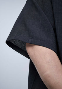 【数量限定･予約商品 4/17(木)19:00-発売】LINEN LIKE OPEN COLLAR SHIRT Ⅱ BLACK