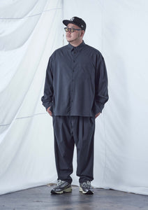 【予約商品 7/25(木)19:00-発売】WOOL LIKE TAPERED PANTS GREY