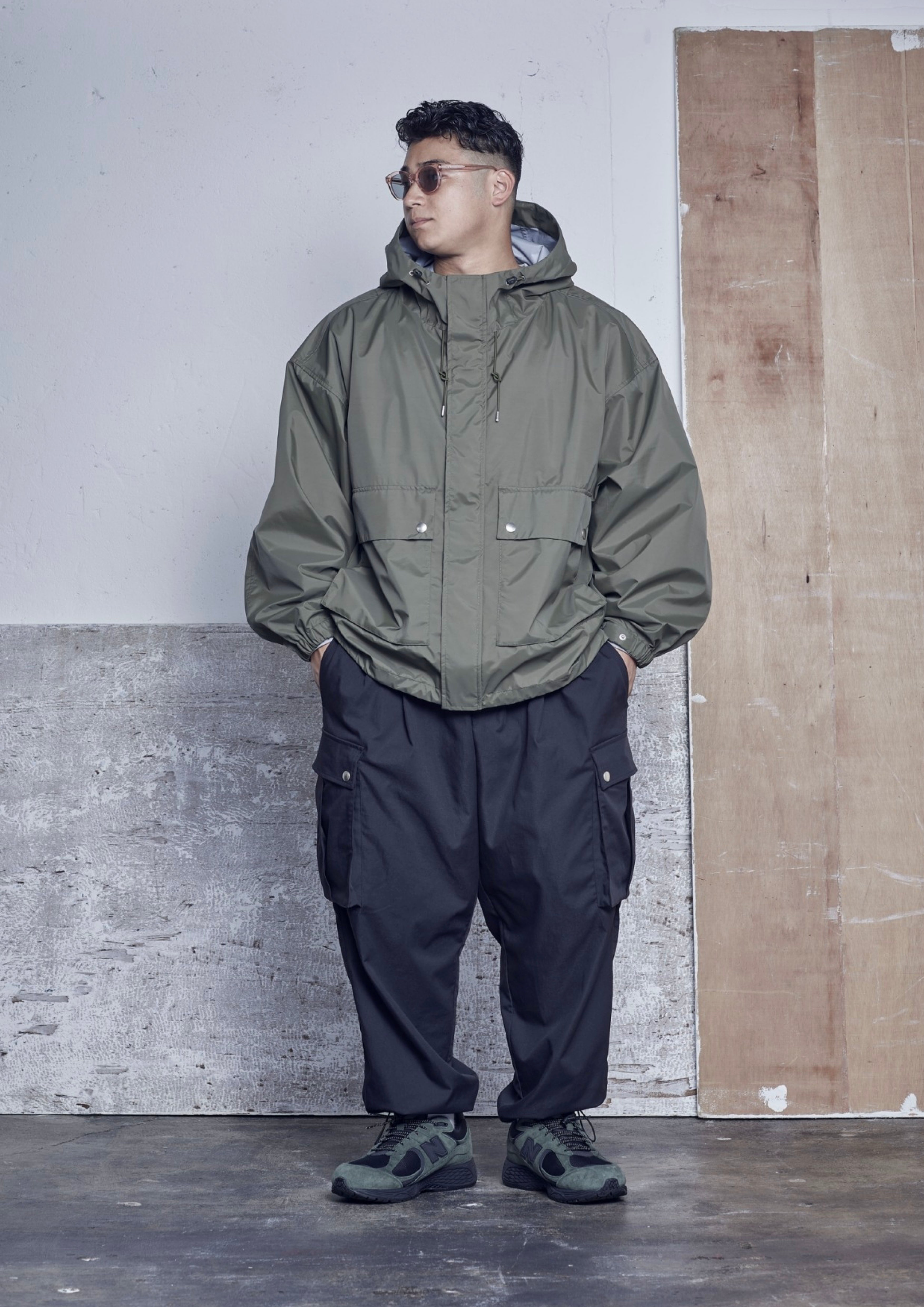 OVER SIZE SHELL JACKET KHAKI – carorie