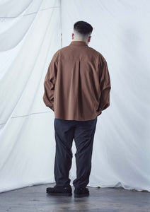 【予約商品 7/25(木)19:00-発売】WOOL LIKE RELAX SHIRT CAMEL