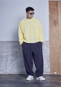 【予約商品 10/24(木)19:00-発売】CREW NECK BIG RIB KNIT YELLOW