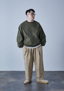 CLEAN TECH TWILL LONG T-SHIRT II KHAKI