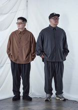 画像をギャラリービューアに読み込む, WOOL LIKE TAPERED PANTS GREY
