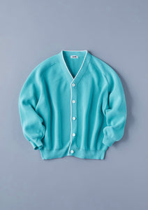 HEAVY WEIGHT KNIT CARDIGAN TURQUOISE