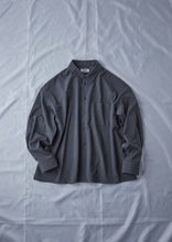 画像をギャラリービューアに読み込む, WOOL LIKE RELAX SHIRT GREY
