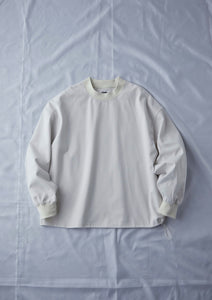 【予約商品 8/8(木)19:00-発売】HEAVY PONTE MOCK NECK LONG T-SHIRT ECRU