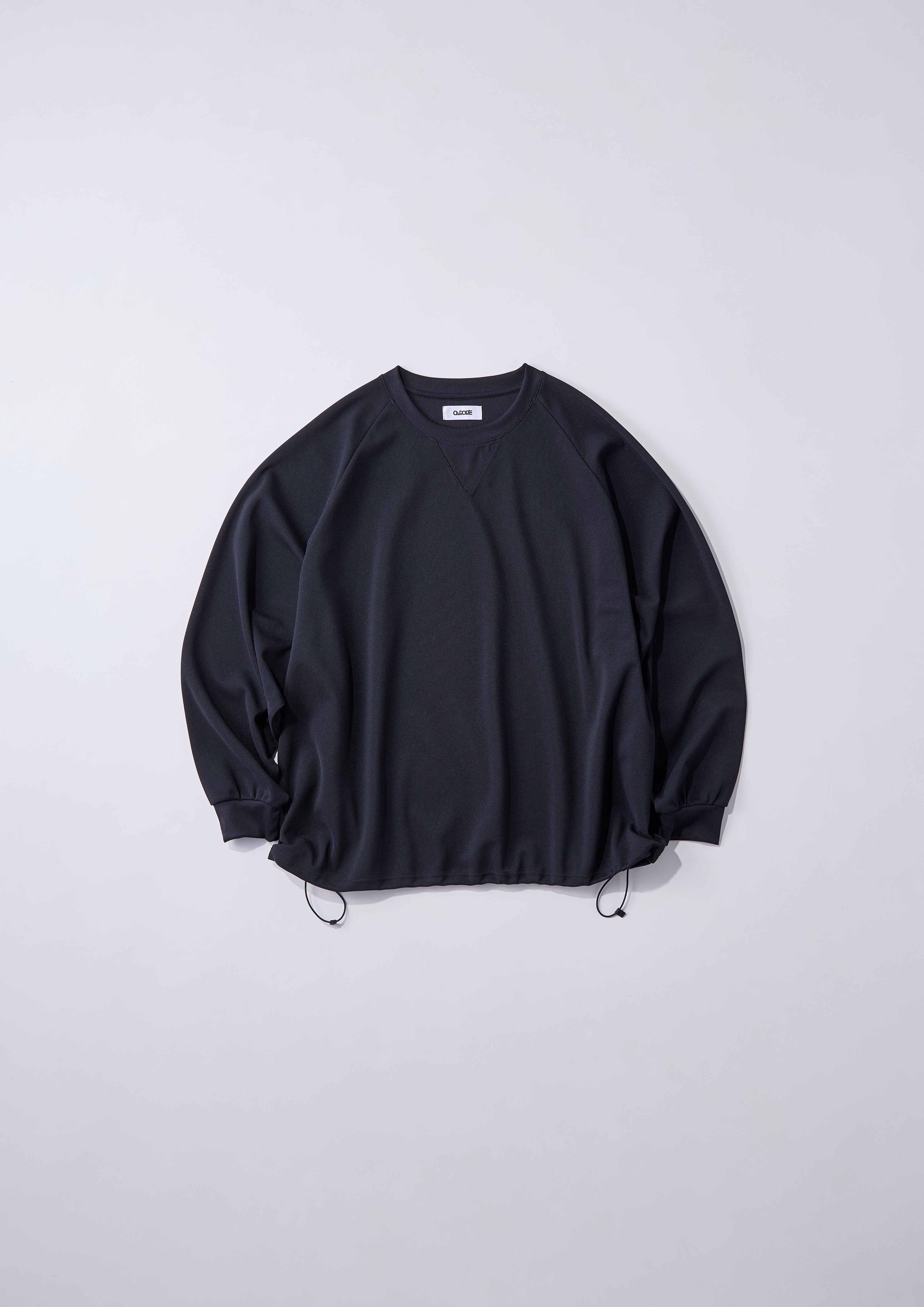 LIGHT MESH LONG T-SHIRT BLACK – carorie