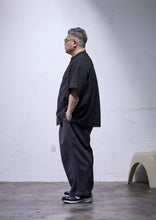 画像をギャラリービューアに読み込む, LINEN LIKE BAND COLLAR S/S SHIRT BLACK
