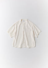 画像をギャラリービューアに読み込む, LINEN LIKE BAND COLLAR S/S SHIRT WHITE
